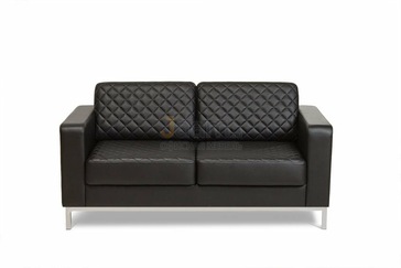 Офисный диван из экокожи Bentley хром